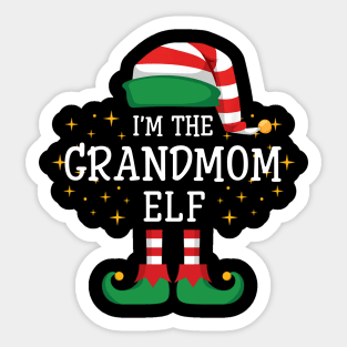 I'm The Grandmom Elf Matching Family Christmas Pajama Sticker